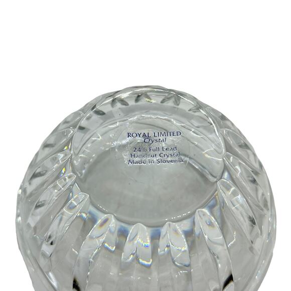 Royal Limited Crystal Wave Abstract Bowl Made in Slovenia Decorative Vessel - Picture 5 of 11